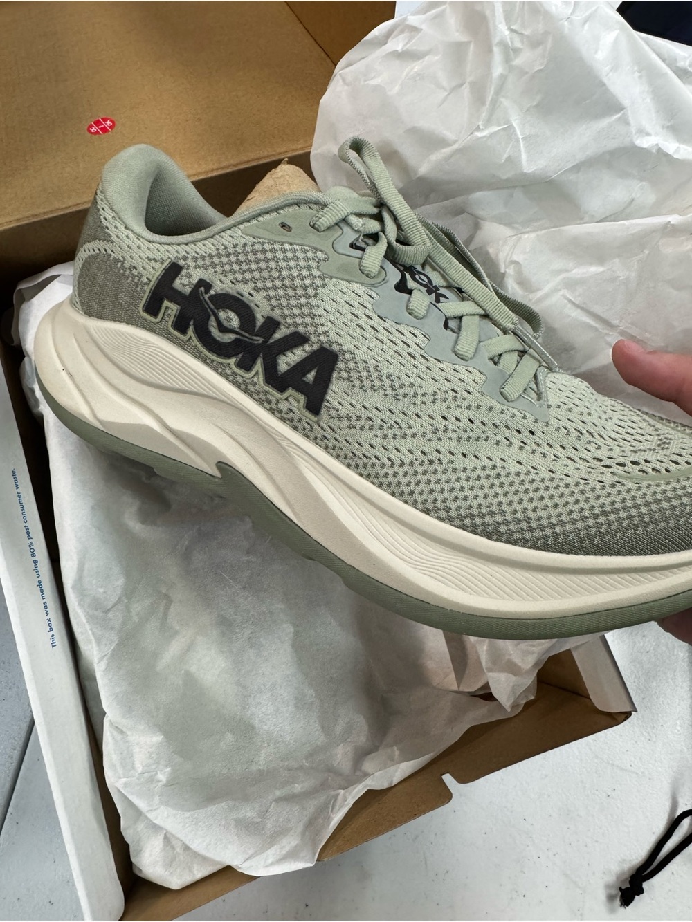 Hoka One One Rincon 4 Men’s Running Shoe Box — Black/Grey